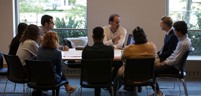 workshop session, man speaking