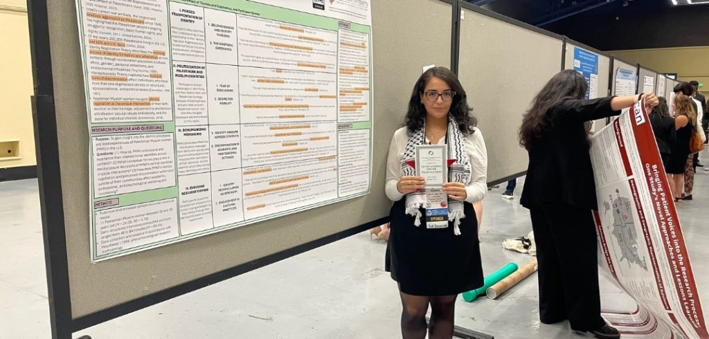 Rimah Jaber at a conference